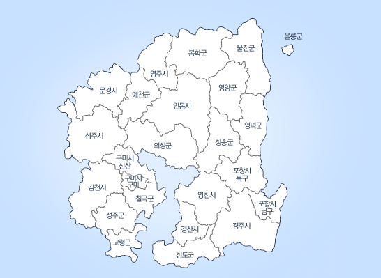 경상북도지도